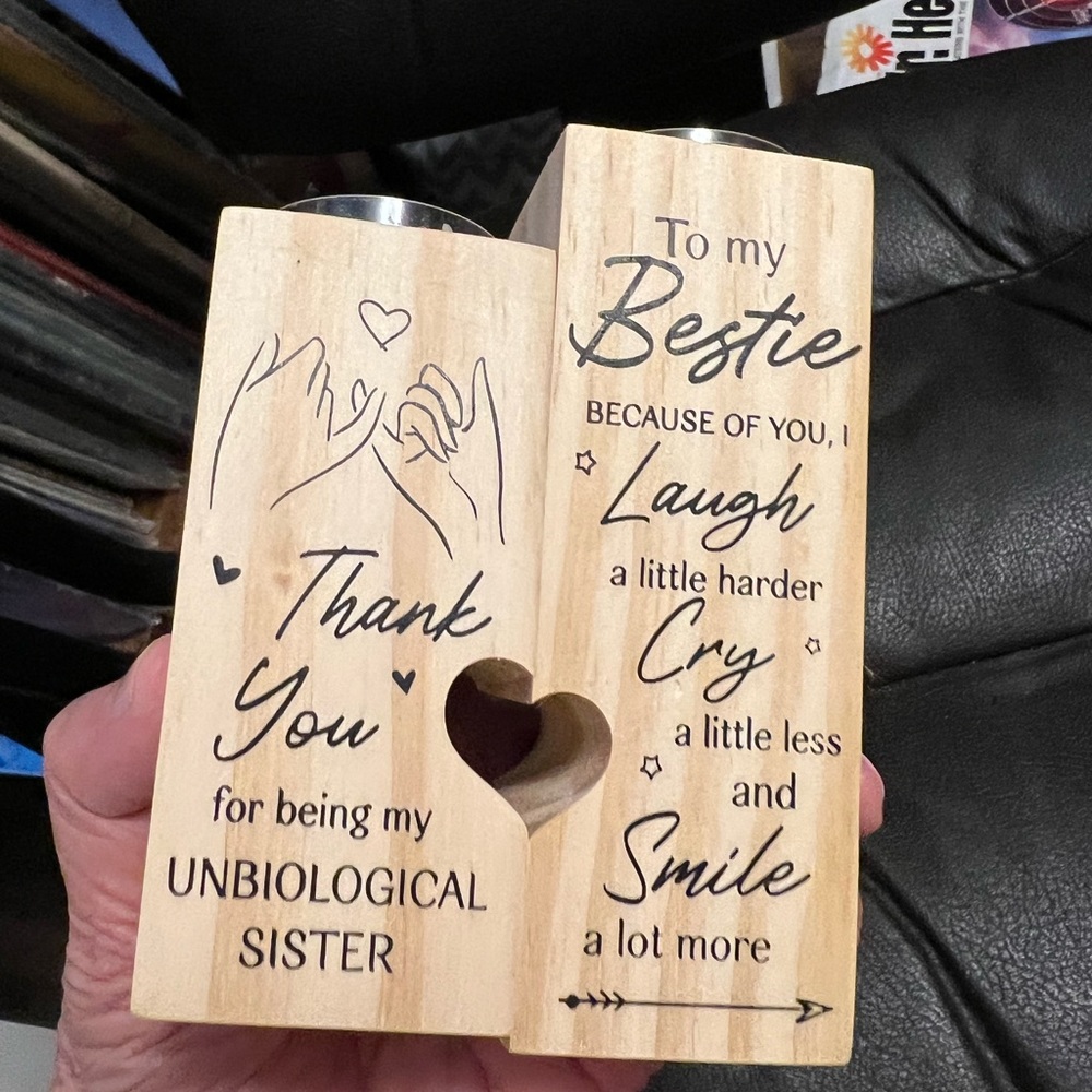 Bestie Double Candle Heart